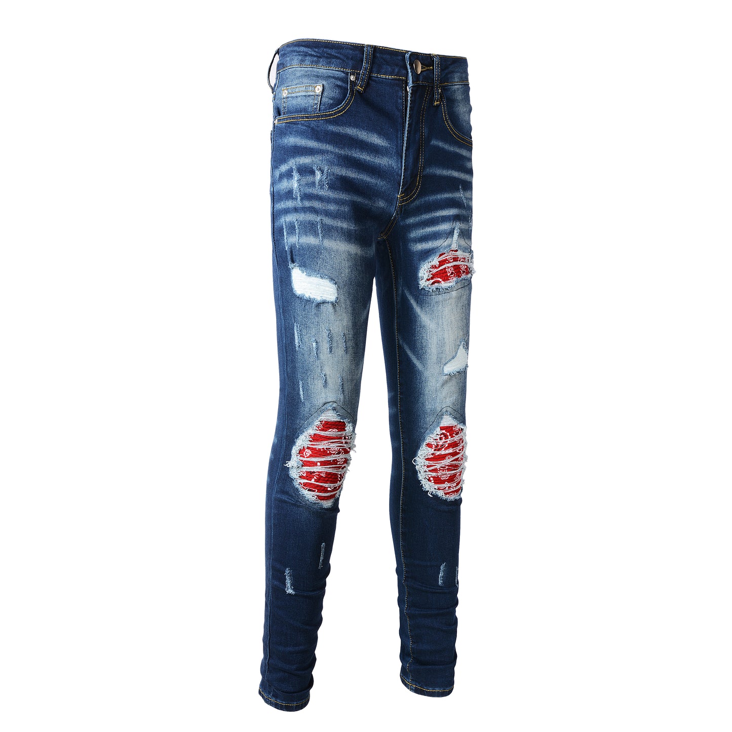 PREMIUM RED BANDANA DENIM